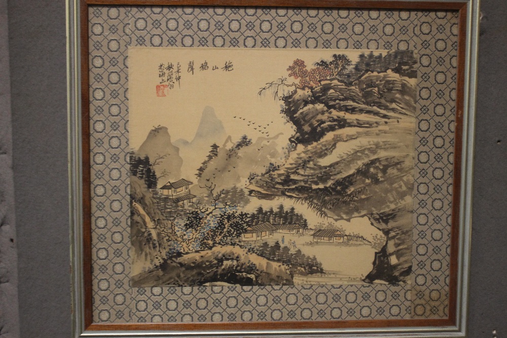 TWO FRAMED AND GLAZED ORIENTAL STYLE PICTURES - Image 3 of 5