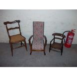 THREE SMALL BEDROOM CHAIRS