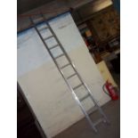 A DOUBLE ALUMINIUM LADDER