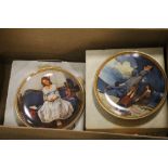 A BOX OF PICTURE PLATES