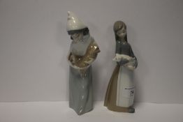 TWO LLADRO FIGURES OF GIRLS