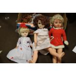 VINTAGE DOLLS, NO MAKER'S MARKS