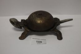 A LATE 19TH CENTURY TORTOISE COUNTER / DESK BELL A/F