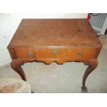 AN ANTIQUE LOW BOY TABLE (SLIGHTLY WORMED)