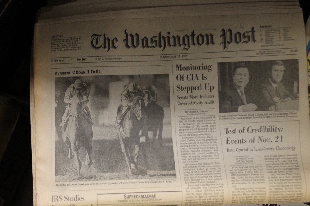 A QUANTITY OF VINTAGE NEWSPAPERS TO INCLUDE "THE WASHINGTON POST" - Image 2 of 3