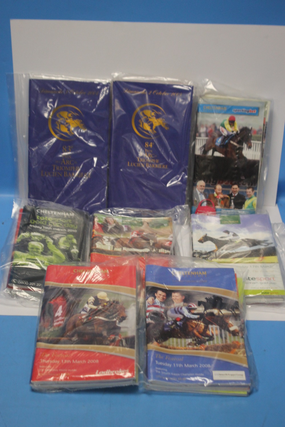 A COLLECTION OF CHELTENHAM FESTIVAL CLEAN RACECARDS 2006 (ALL FOUR DAYS), 2007 (ALL FOUR DAYS), 2008