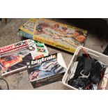 A SELECTION OF SCALEXTRIC, MATCHBOX SWITCH TRACK, BIG TRAK ETC