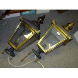 A PAIR OF VINTAGE STREET LANTERN LIGHTS