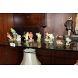 EIGHT BESWICK BIRD FIGURES TOGETHER WITH A ROYAL WORCESTER EXAMPLE AND ANOTHER (10)