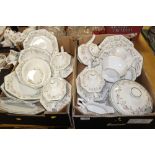 TWO TRAYS OF JOHNSON BROS ETERNAL BEAU CHINA