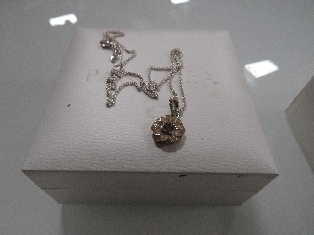 THREE BOXED PANDORA STYLE NECKLACES - Image 3 of 4