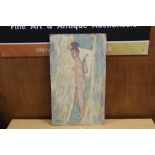 B. D. (XX). An impressionist study of a female nude. Signed with initials lower left, oil on