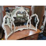 A MODERN LOUIS XV STYLE TRIPLE MIRROR