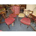 FOUR ASSORTED DINING CHAIRS