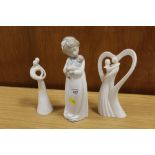 TWO CIRCLE OF LOVE FIGURES TOGETHER WITH A SPANISH ZAPHIR FIGURE (3)