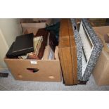 A QUANTITY OF WOODEN STORAGE BOXES, JEWELLERY BOXES, EMPTY CUTLERY CANTEEN ETC.