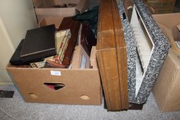 A QUANTITY OF WOODEN STORAGE BOXES, JEWELLERY BOXES, EMPTY CUTLERY CANTEEN ETC.