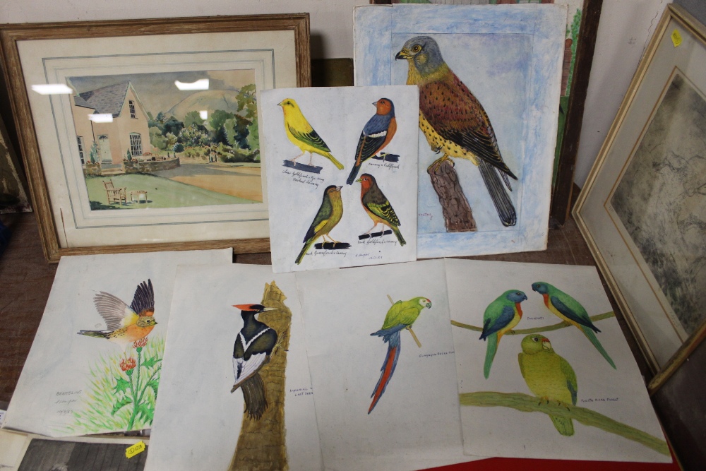 A COLLECTION OF ASSORTED PICTURES AND FRAMES TO INCLUDE WATERCOLOURS AND OIL PAINTINGS ETC. - Image 3 of 3