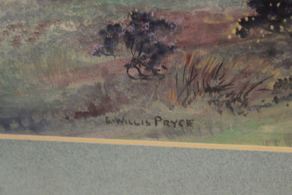 G WILLIS PRYCE - A PAIR OF GILT FRAMED AND GLAZED COUNTRY LANDSCAPE WATERCOLOURS SIGNED LOWER LEFT - Image 3 of 4