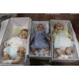 THREE BOXED 'THE ASHTON DRAKE GALLERIES' VINYL REAL TOUCH ARTIST'S DOLLS