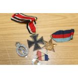 A BAG OF MEDALS TO INCLUDE A WORLD WAR II MEDAL