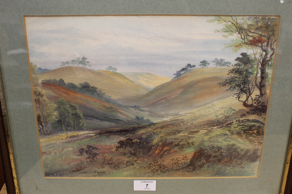 G WILLIS PRYCE - A PAIR OF GILT FRAMED AND GLAZED COUNTRY LANDSCAPE WATERCOLOURS SIGNED LOWER LEFT - Image 2 of 4