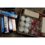 A QUANTITY OF CRICKET BALLS AND TENNIS BALLS ETC.