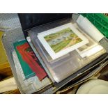 A SUITCASE OF EPHEMERA TO INCLUDE A POSTCARD ALBUM