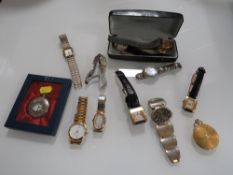 A BOX OF ASSORTED WRIST AND POCKET WATCHES