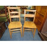 TWO CHURCH STYLE CHAIRS