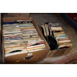 TWO BOXES OF 7" SINGLE RECORDS