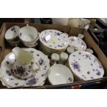 A TRAY OF FLORAL HAMMERSLEY CHINA