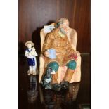 A ROYAL DOULTON UNCLE NED FIGURE HN2094 TOGETHER WITH A ROYAL DOULTON SPECIAL FRIEND FIGURE HN3607