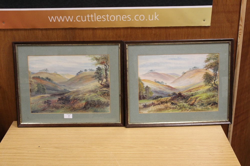 G WILLIS PRYCE - A PAIR OF GILT FRAMED AND GLAZED COUNTRY LANDSCAPE WATERCOLOURS SIGNED LOWER LEFT