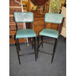 A PAIR OF MODERN BAR STOOLS