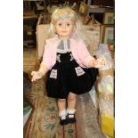 A LARGE 'THE ASHTON DRAKE GALLERIES' VINYL REAL TOUCH ARTIST'S DOLL, APPROX HEIGHT 87 CM