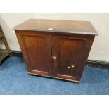 St Mary's Abbey - A VINTAGE PINE TWO DOOR CUPBOARD H-82 W-85 CM