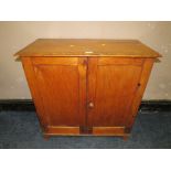 St Mary's Abbey - A VINTAGE PINE TWO DRAWER CUPBOARD H-81 CM W-81 CM