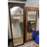 TWO VINTAGE MIRRORED DOORS