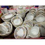 A TRAY OF PARAGON COUNTRY LANE CHINA TO INCLUDE COFFEE POT