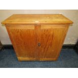 St Mary's Abbey - A VINTAGE PINE TWO DOOR CUPBOARD H-94 W-79 CM