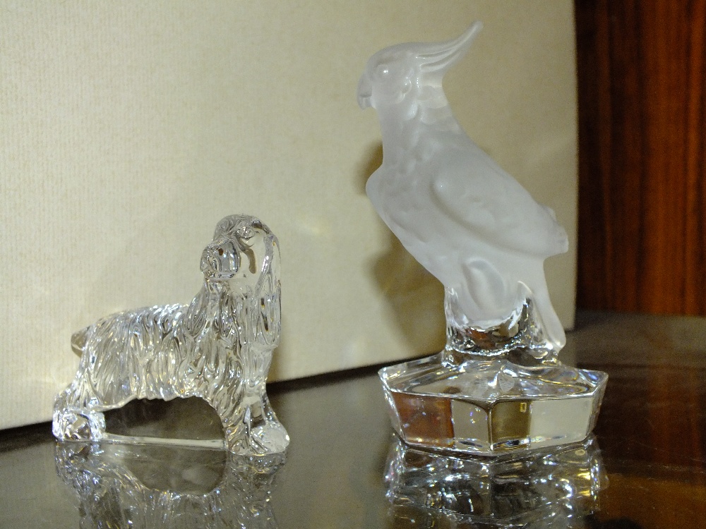 A SMALL WATERFORD CRYSTAL DOG FIGURE TOGETHER WITH THREE NACHTMANN CRYSTAL CREATURES FIGURES, TWO - Image 5 of 6