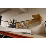 A FLAIR SCOUT SERIES PUPPETER MODEL AEROPLANE - CONTENTS UNCHECKED, APPROX L 110 CM