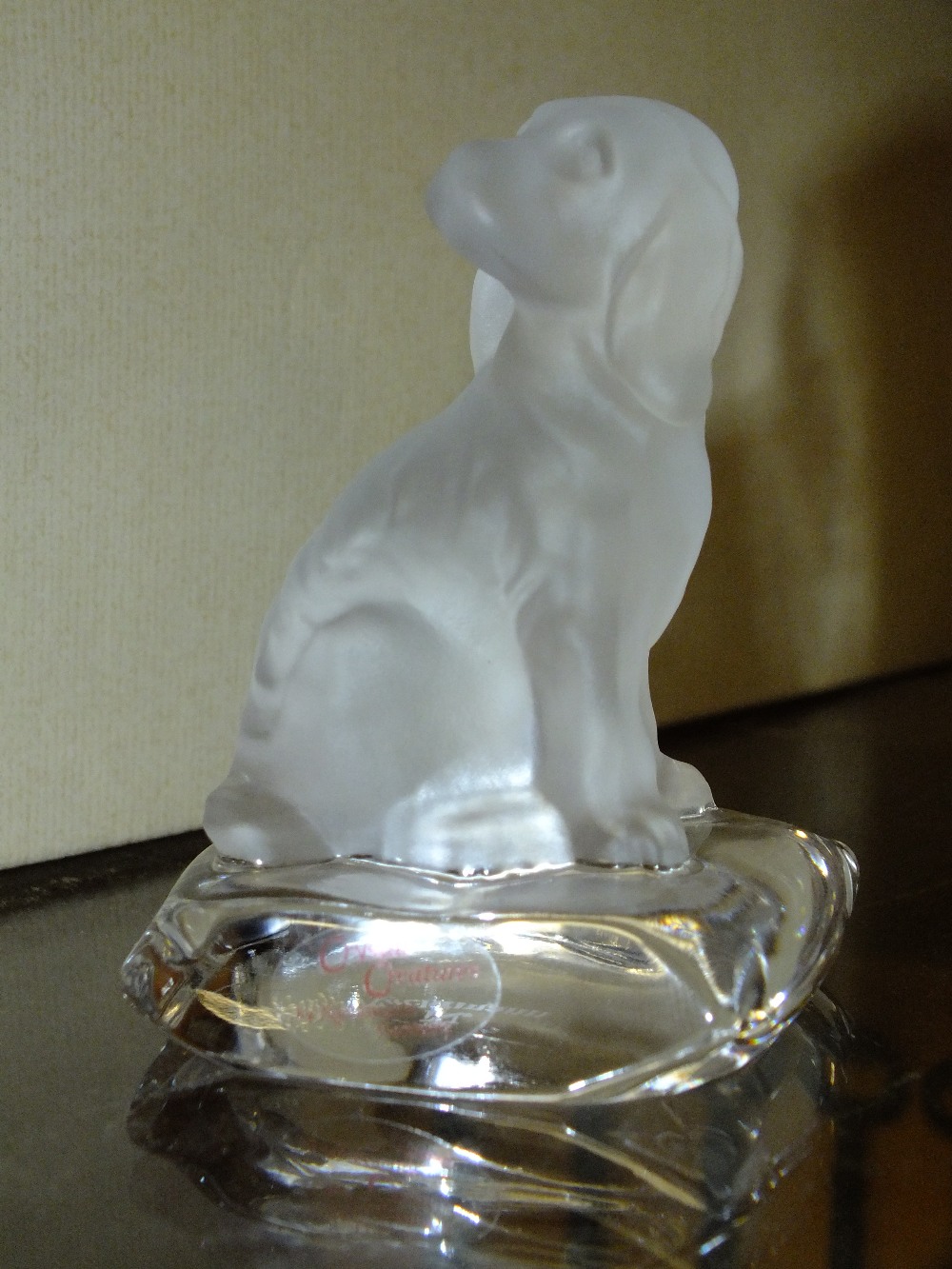 A SMALL WATERFORD CRYSTAL DOG FIGURE TOGETHER WITH THREE NACHTMANN CRYSTAL CREATURES FIGURES, TWO - Image 6 of 6