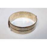 A VINTAGE SILVER GILT BANGLE, APPROX WEIGHT 49 G