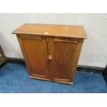 St Mary's Abbey - A VINTAGE PINE TWO DOOR CUPBOARD H-89 W-79 CM