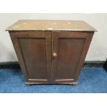 St Mary's Abbey - A VINTAGE PINE TWO DOOR CUPBOARD H-87 W-89 CM