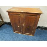 St Mary's Abbey - A VINTAGE PINE TWO DOOR CUPBOARD H-82 W-79 CM