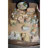 A TRAY OF LILLIPUT LANE COTTAGE FIGURES