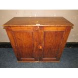 St Mary's Abbey - A VINTAGE PINE TWO DRAWER CUPBOARD H-74 CM W-81 CM